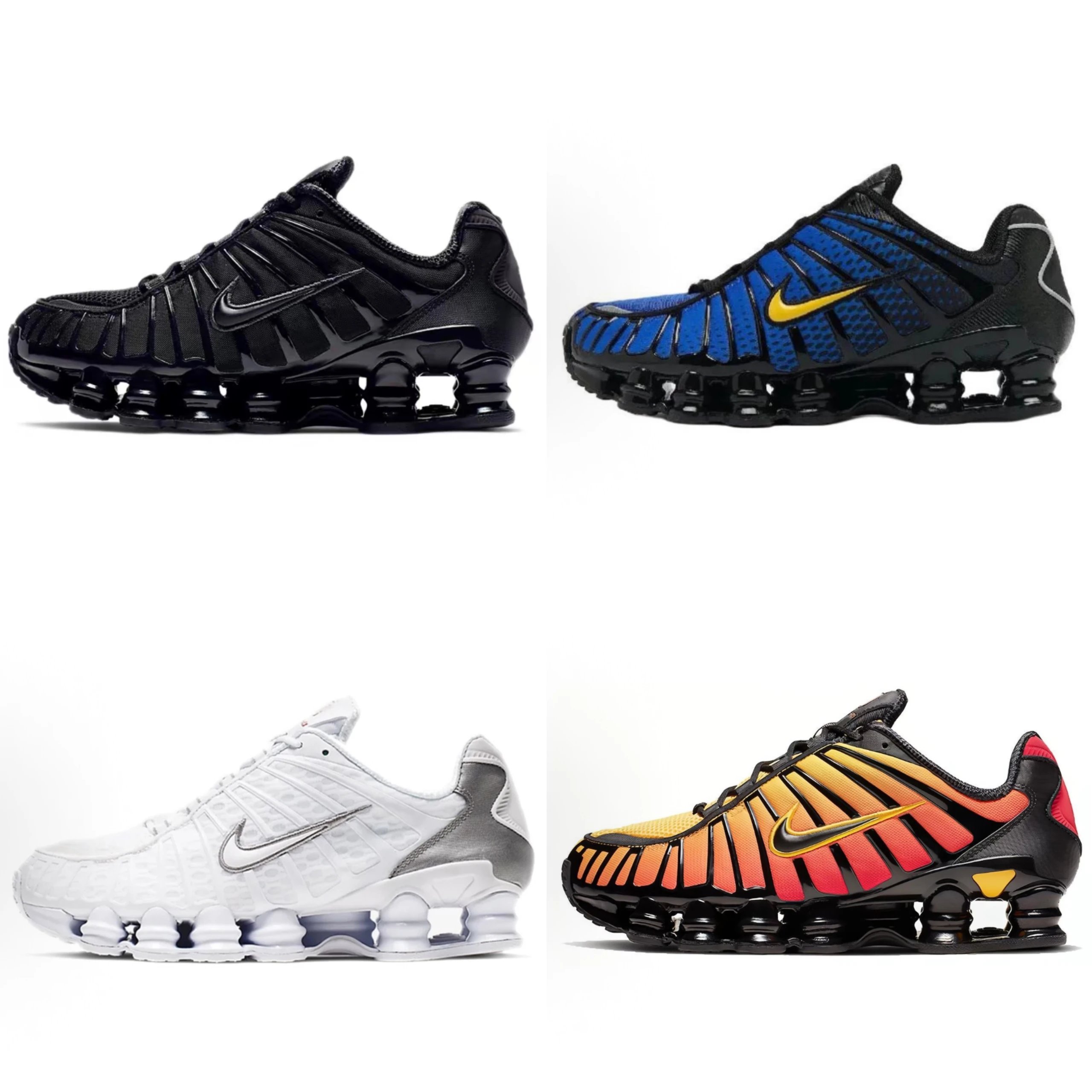 NIKE Shox TL (4+ Colorways), schoon gefotografeerd.