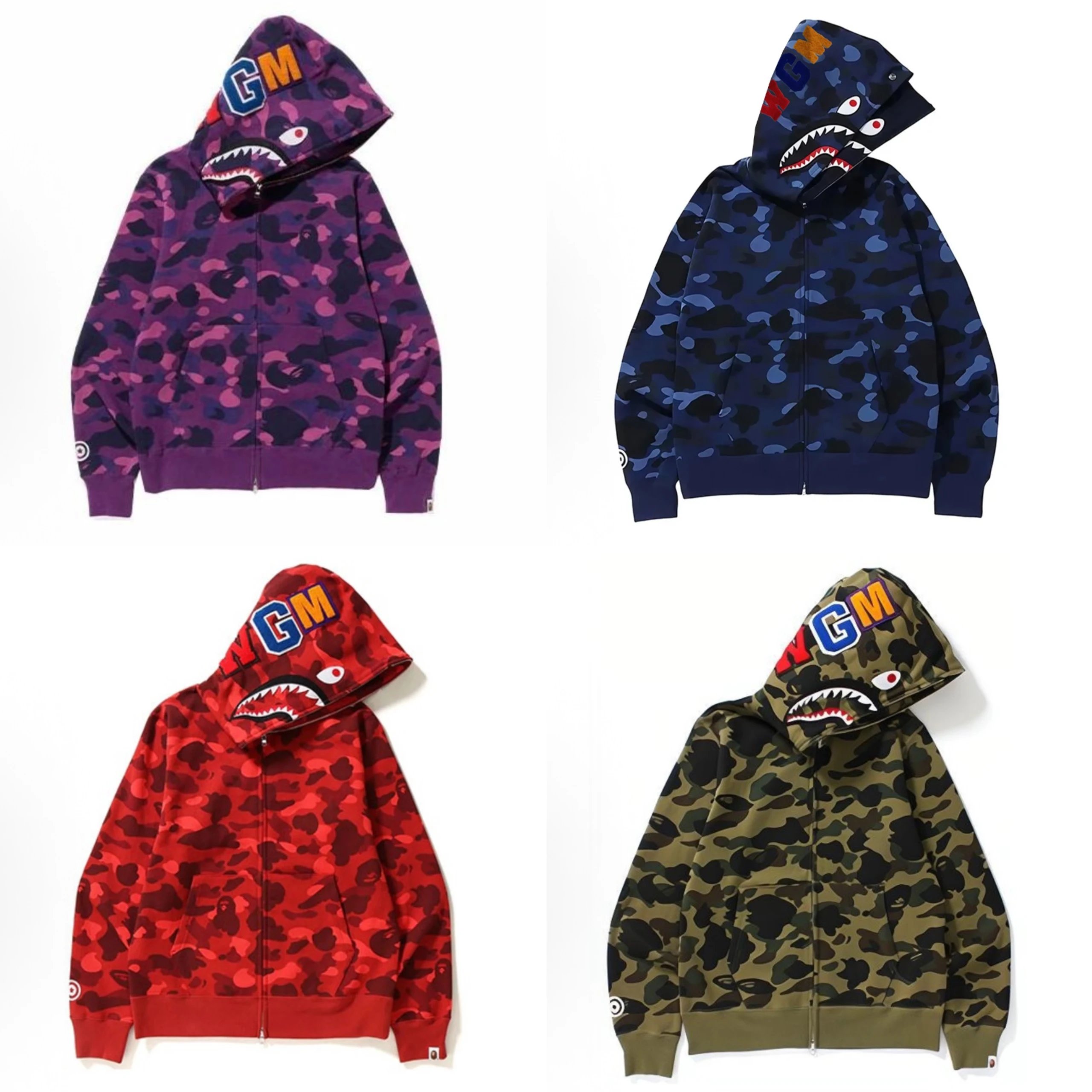 BAPE Shark Zip-Up Hoodie (4+ Colorways) — QC