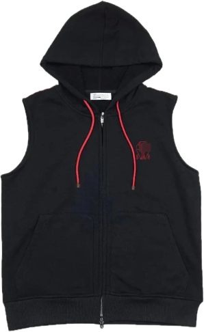  Jersey Gilet with Contrast Zip (2+ colorways), schoon gefotografeerd.