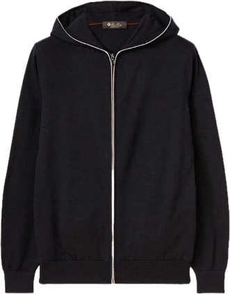  LORO PIANA Cotton-Cashmere Zip-Up (2+ Colorways), schoon gefotografeerd.