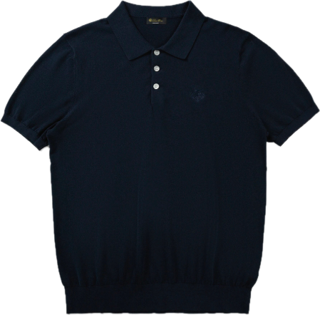  LORO PIANA Knit Polo (4+ Colorways), schoon gefotografeerd.