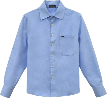  Cotton-Linen Shirt Set Light Blue, schoon gefotografeerd.