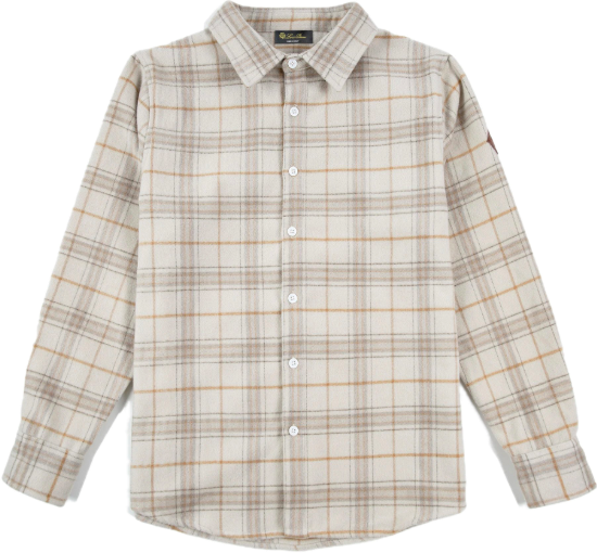 LORO PIANA Checked Wool Shirt Beige — QC