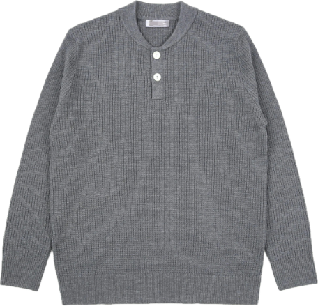 BRUNELLO CUCINELLI Wool Henley Sweater (3+ colorways) — QC