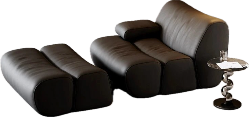 Leather Curved chair — QC