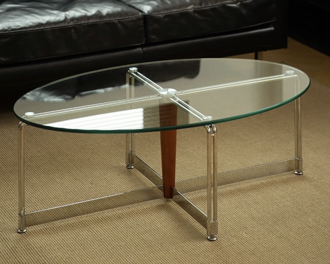 NO BRAND Glass Side Table Oval (2+ colorways) — QC