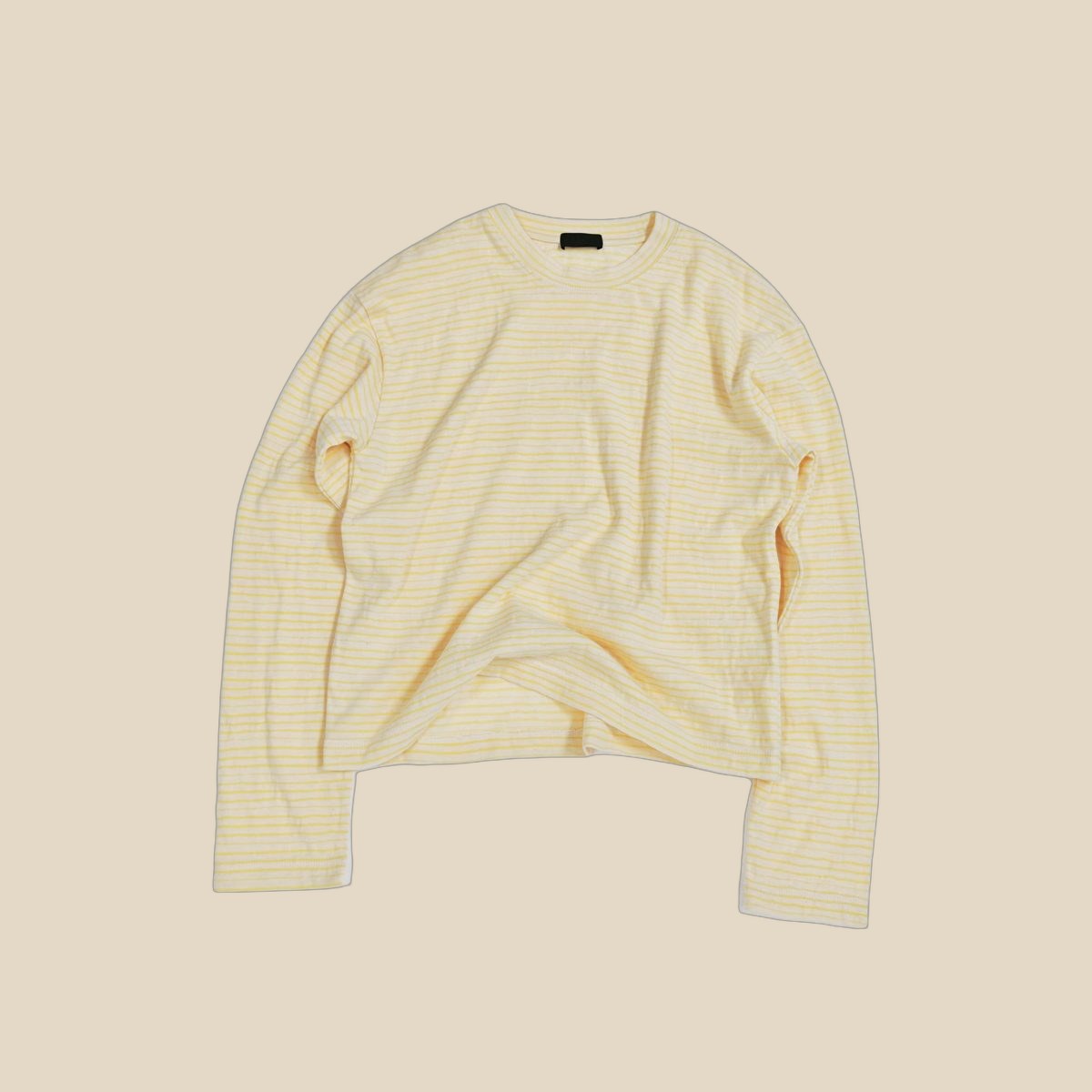 Striped Long-Sleeve T-Shirt Yellow — QC