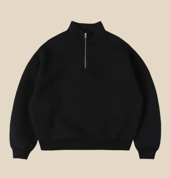NO BRAND Half-Zip Sweater — QC