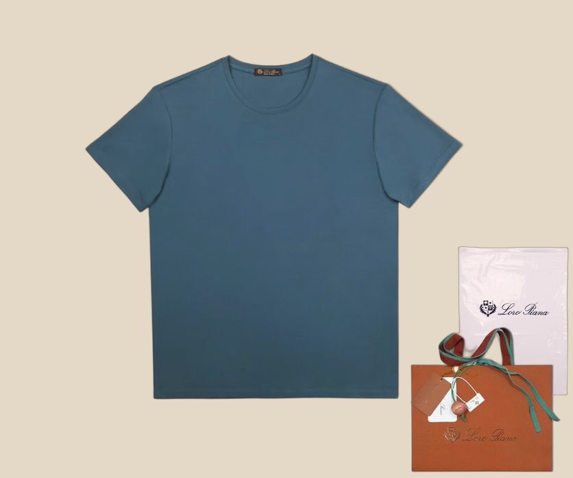 LORO PIANA Silk T-Shirt (Dark green) — QC