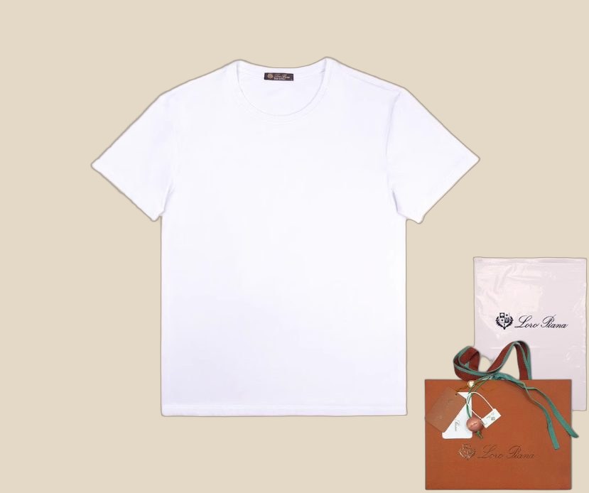 LORO PIANA Silk T-Shirt (White) — QC