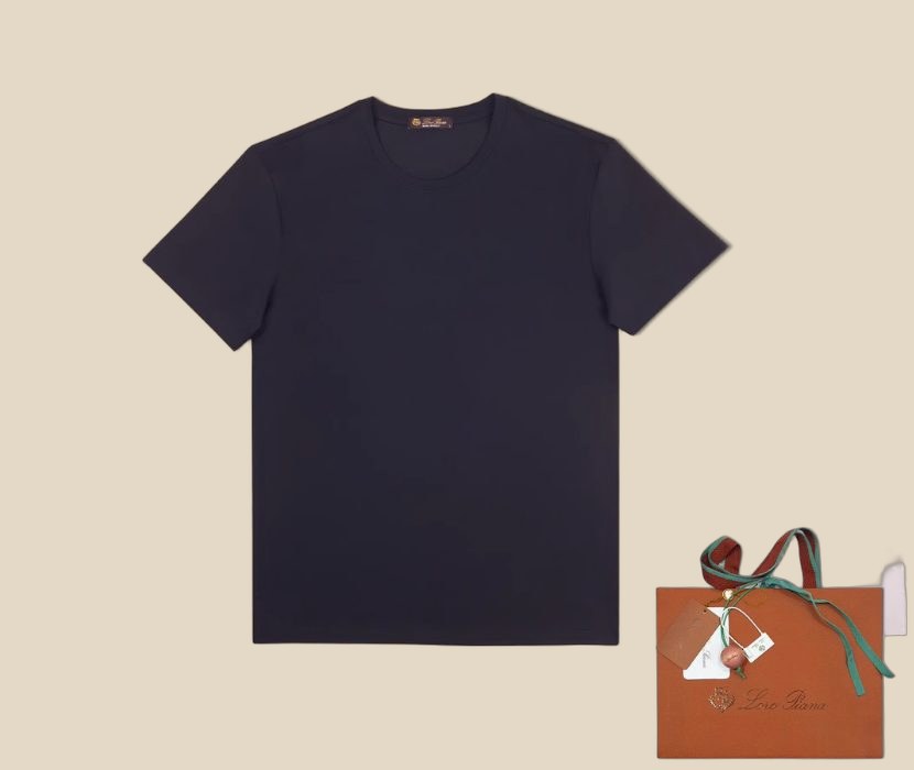 LORO PIANA Silk T-Shirt (Black) — QC