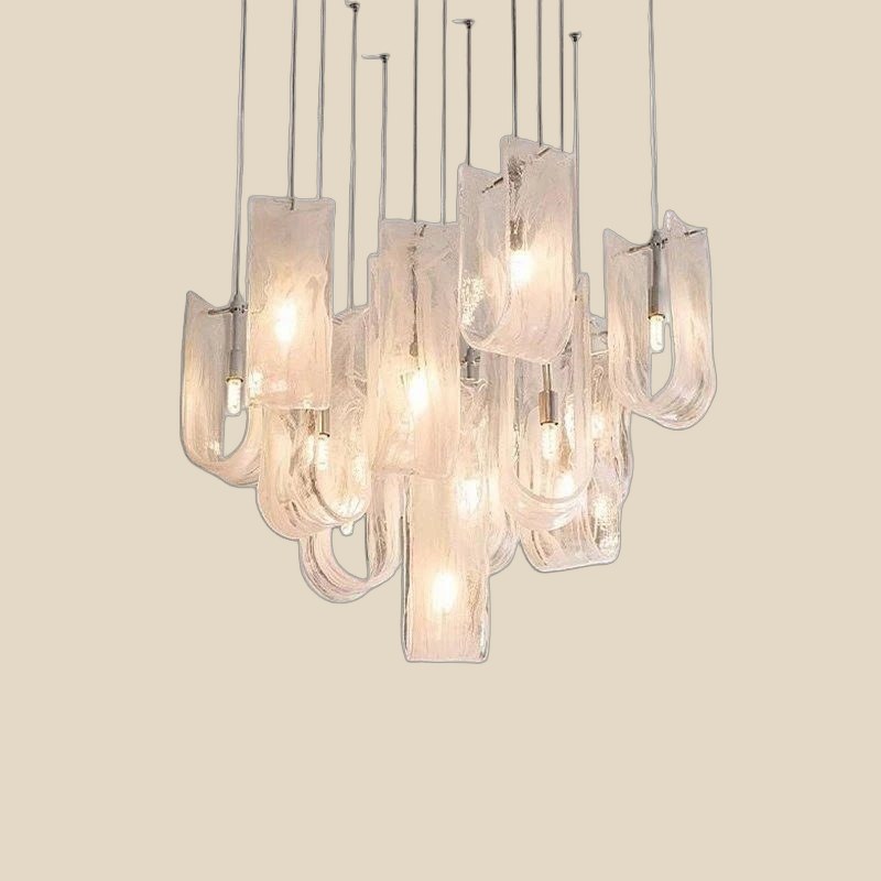 Draped Glass Cluster Chandelier — QC