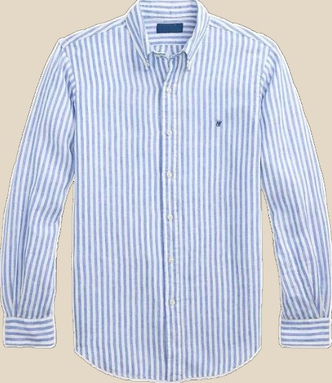 RALPH LAUREN Shirt Linen (striped) — QC