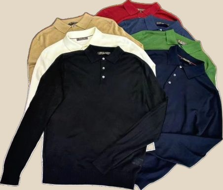 LORO PIANA Polo Long-sleeve (5+ colorways) — QC
