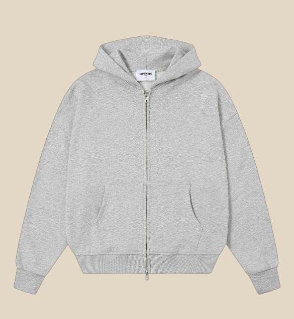 NO BRAND Zip-Up Grey — QC