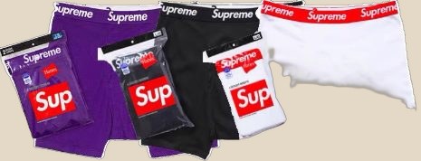  SUPREME Underwear, schoon gefotografeerd.