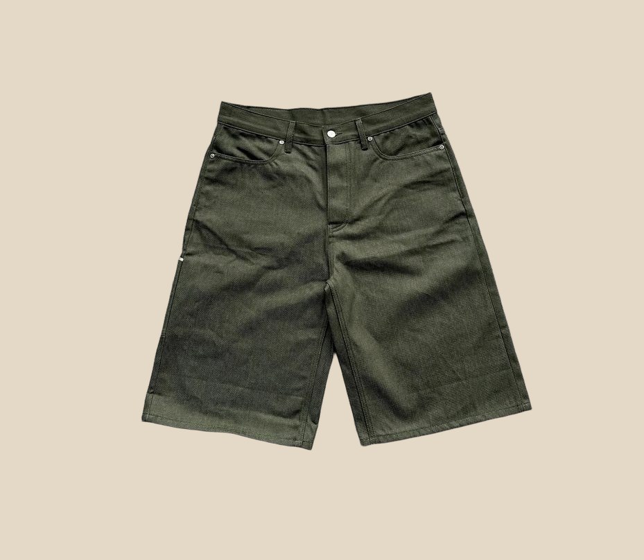 NO BRAND Denim Shorts Olive — QC