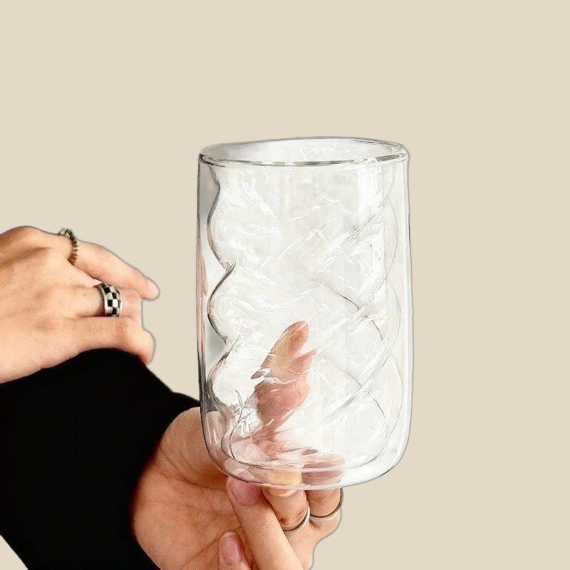 Double-Wall Textured Glass Tumbler — QC