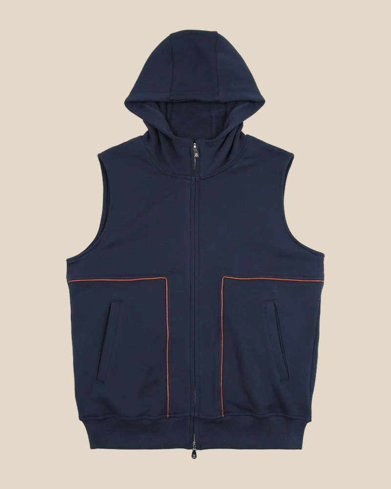  BRUNELLO CUCINELLI Cotton Gilet (2+ colorways), schoon gefotografeerd.
