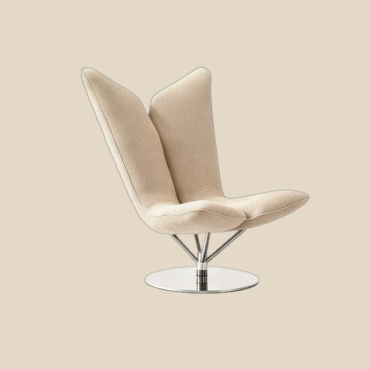 Cream Petal Swivel Chair — QC