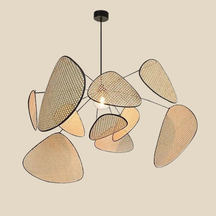 Rattan Petal Pendant Chandelier — QC