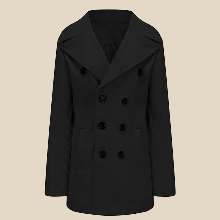 NO BRAND Wool Peacoat Black (3+ colorways) — QC