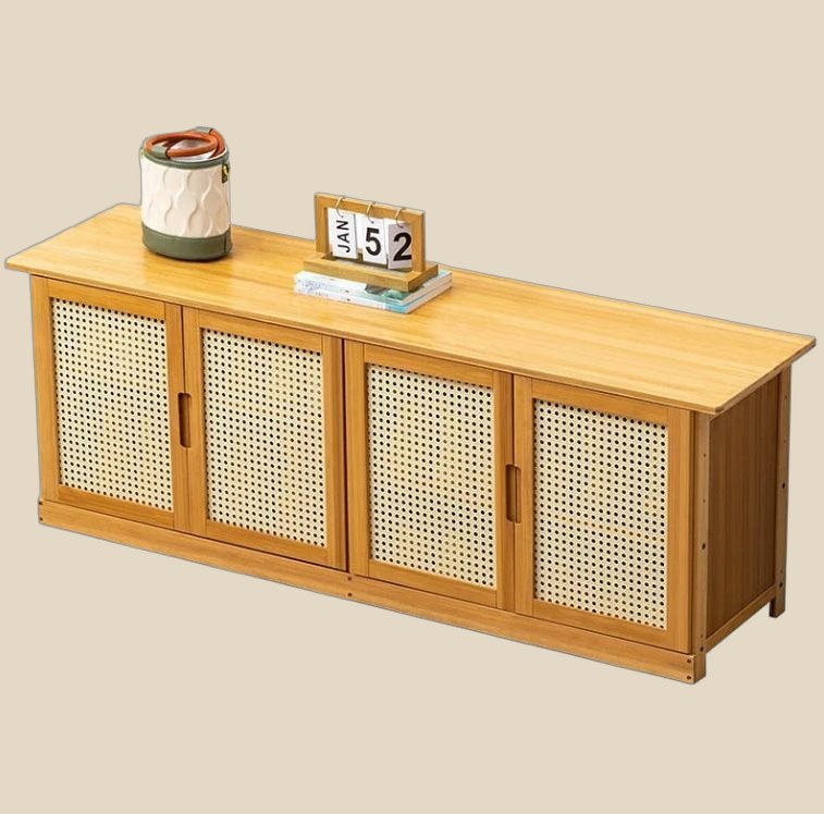 NO BRAND Rattan Sideboard 4-Door (4+ colorways) — QC