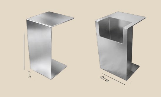 NO BRAND Stainless Steel Side Table (10+ colorways) — QC