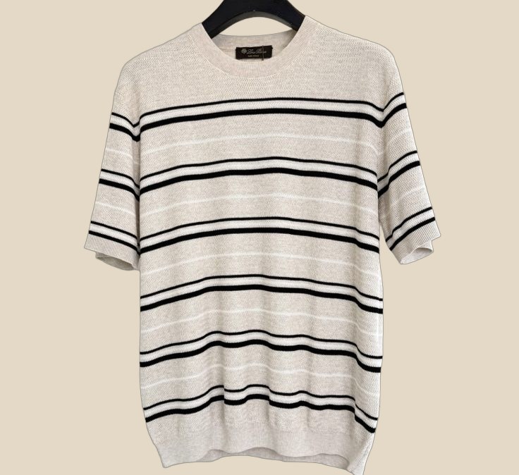 LORO PIANA Striped Knit T-Shirt — QC