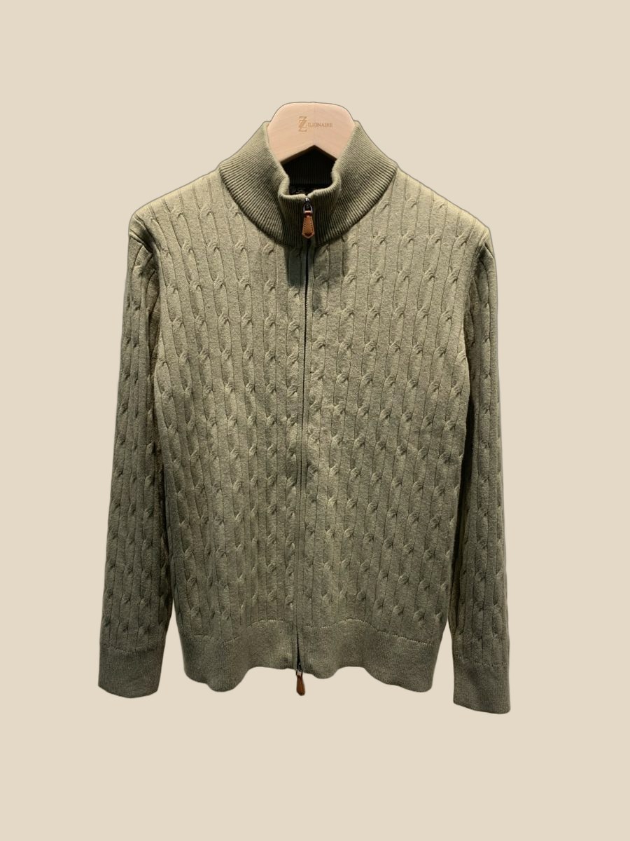 NO BRAND Cable Knit Zip-Up Sweater (4+ colorways) — QC