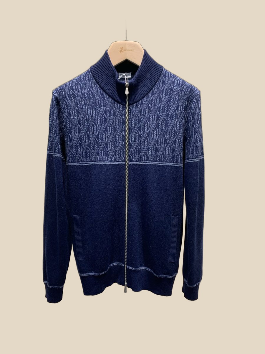 NO BRAND Jacquard Zip-Up Sweater (2+ colorways) — QC